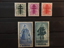 belgique 1948 cob 787 à 791 neuf sans charnière