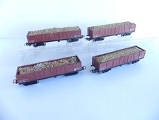 JOUEF 4 BOGIE DUMP WAGONS WITH CARGO