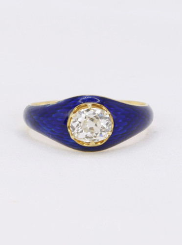 Bague solitaire jaune - or,