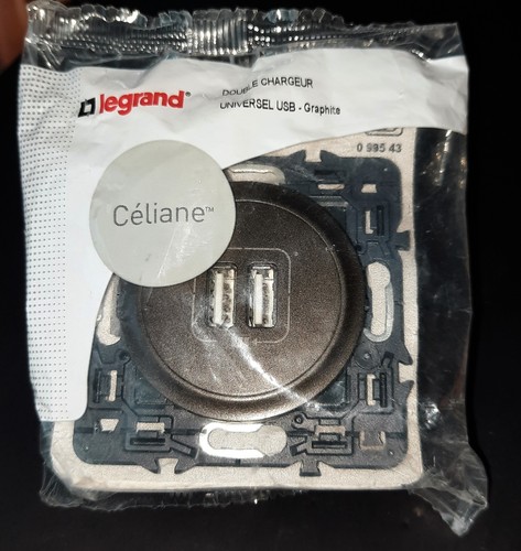 Céliane graphite double usb - graphite,