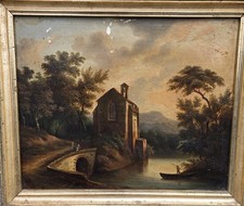 Tableau ancien signé. Paysage