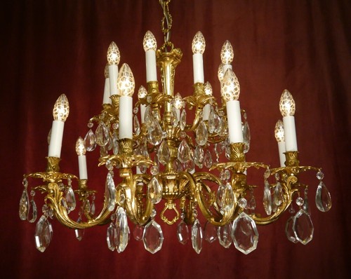 Grand lustre rococo - lustre, bronze