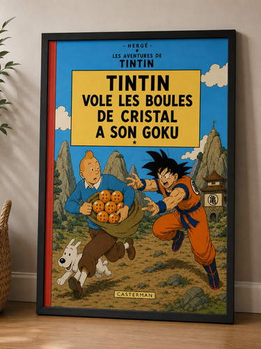 Magnifique cadre tintin - magnifique,