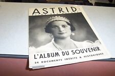 ASTRID REINE DES BELGES L ALBUM DU SOUVENIR 24 documents inédits et historiques