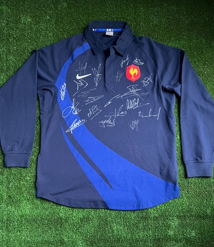 Maillot rugby france signé - maillot, xv