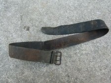 Piou Piou WW1 Ceintuon 2 Ardillons Cuir Retourné Noir Reglementaire Troupe