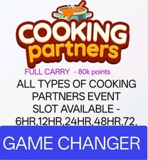 ALL TYPES OF Cooking PARTNER EVENT SLOT AVAILABLE ( Mono_poly Go Stickers)?