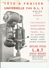 LAT - MACHINE TOOLS METROLOGY SPECIAL TOOLING / catalogue brochure leaflet