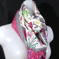 HERMES Large Scarf Carre 90 silk cleaned D428