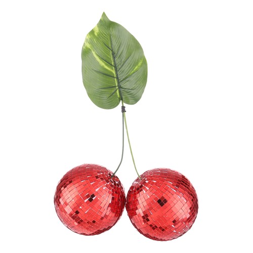 Boule disco cerise - , rouge