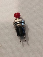 🔴 Interrupteur poussoir momentané rouge – Vintage / Ancien stock – Neuf