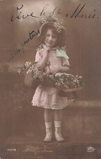 CP LITTLE GIRL HAT WITH BASKETS OF THE VALLEY