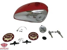 FIT POUR BSA GOLD STAR SCRAMBLES CATALINA 2 GAL RED TANK + CAP & TAP...