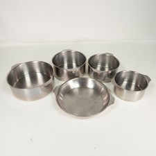 5 PC LETANG REMY TRIPLINOX PANS Stainless Steel Cookware France 4 Pot 1 Saute