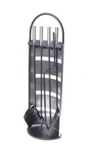 Aqbau Tisonnier 4 tlg. Ensemble de Cheminée Inox Cheminée Couverts