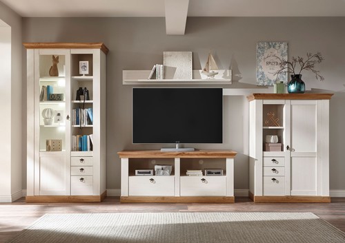 Mur salon meuble 356cm pin - de,