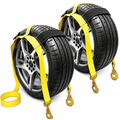 Basket tie down - down, tire