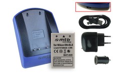 Chargeur+Batterie (USB) EN-EL5 pour Nikon Coolpix P90, P100, P500, P510, P520