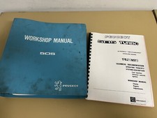Peugeot 505 Factory Workshop Service Manual w/ Binder & TURBO Book