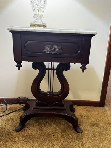 Victorian mahogany lyre - ,