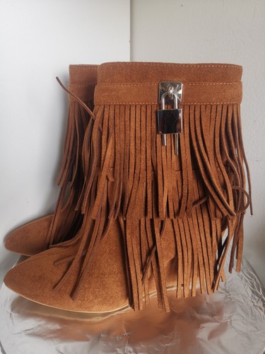 Bottines frange marron à - bottines,