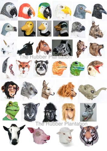 Masque animal latex - en,
