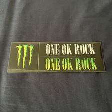 ONE OK ROCK Monster Energy Logo Sticker Black Green White Used AAC