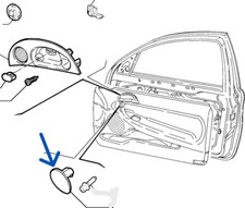1x ORIGINAL KIT 71775574 FRONT DOOR HANDLE CAP ALFA 147 GT