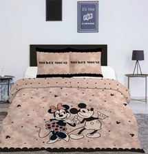 Parure de Lit Mickey et Minnie Réversible Polycoton Lit 2 places, VINTAGE