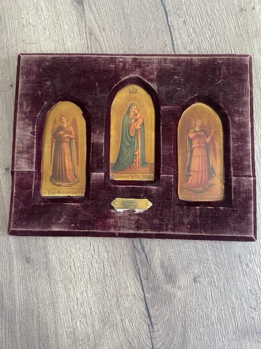 Ancien triptyque religieux - ancien,