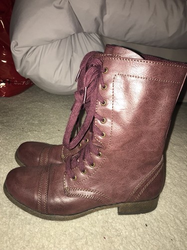 Xhilaration red combat boots - xhilaration,