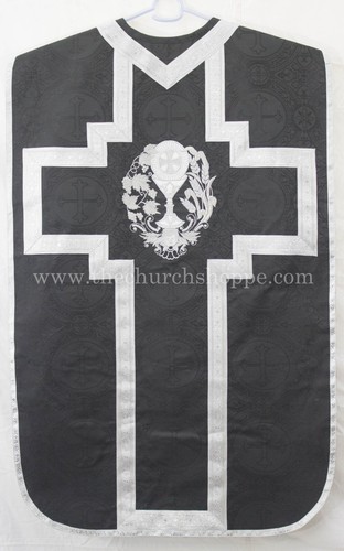 Chasuble romaine noire - romaine,
