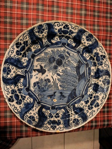 Rare plat delft camaïeu - camaÏeu, bleu