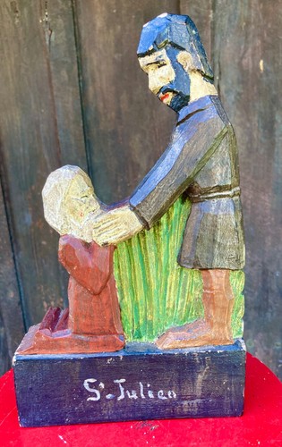 Sculpture bois polychrome - polychrome, de
