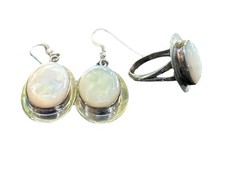 VTG Sterling Silver A Tami Signed Ring Earrings Collection 2009 2010 MOP