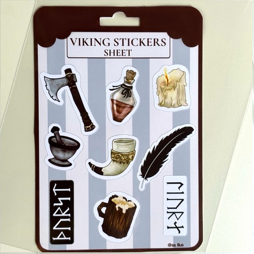 Viking sticker sheet handmade - sticker,
