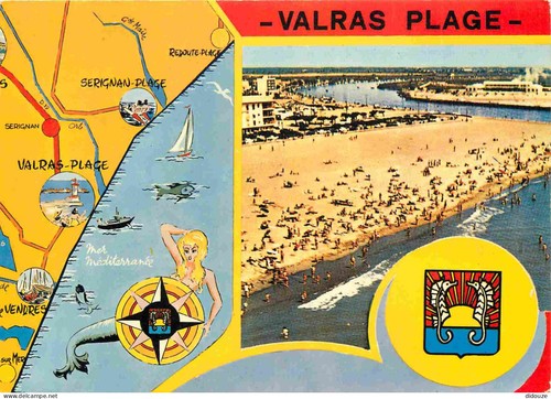 Postcard valras plage - 34,