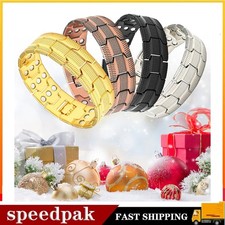 Three-Row Ultra Magnetic Copper Bracelet Therapy Arthritis Pain Relief Men Gift