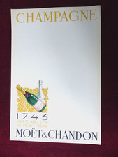 Ancien MENU Champagne MOET &