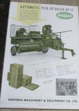 Catalogue, brochure, tractor brochure, agricultural machine Welger press AP 15