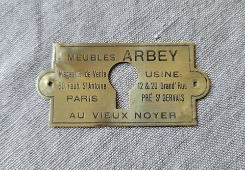Plaque industrielle laiton
