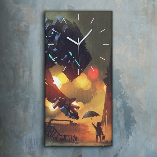 Silencieux horloge murale - murale, sur