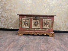 Voglauer Maison Coffre Rose Ancien An 1800 Antique Peint À La Main Ferme Vintage