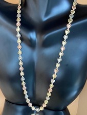 Collier cœur chaîne cœur Estate 18 carats tri couleur or sur cœur 16 pouces 4...