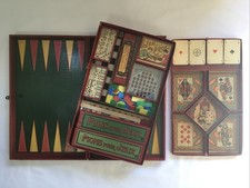 JJ PARIS Ancien COFFRET DE JEUX 1900 Imprimerie ÉPINAL Nain Jaune Domino Loto ..