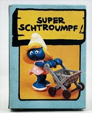 Les Schtroumpfs - Schleich (MAFI) - 40227 Schtroumpfette avec Caddy (Neuf en Boi