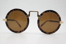 Lunettes De Soleil Vintage JUNIOR GAULTIER 58-0275 Marron Or Ronde