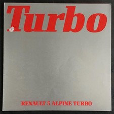 RENAULT 5 ALPINE TURBO Car LF Sales Brochure c1983 GERMAN TEXT #21.116.12