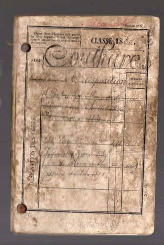 Livret militaire classe - livret,