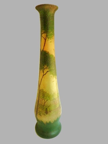 Art nouveau grand vase à - art,
